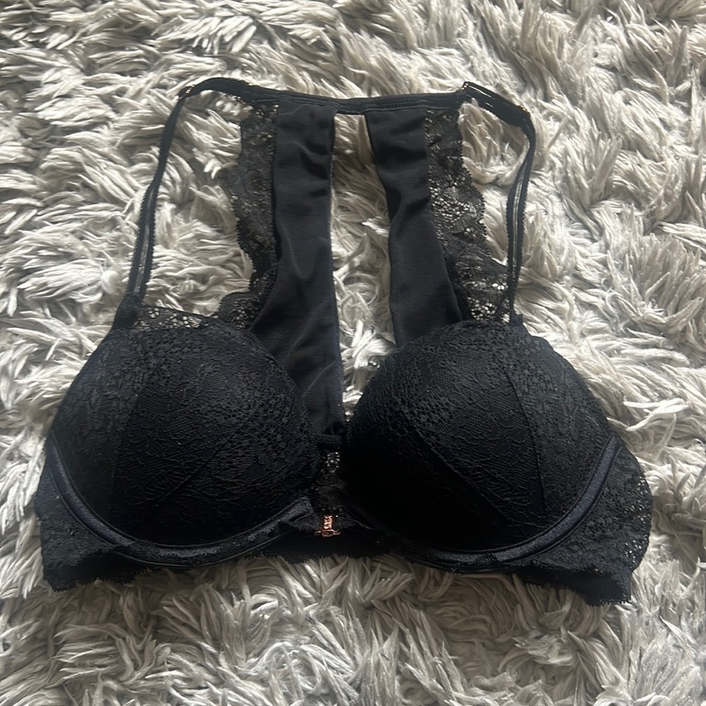 Pink Victoria Secret Racerback Lace Bra